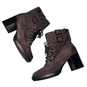 Aquatalia Irene Suede Stitched Booties Size 8